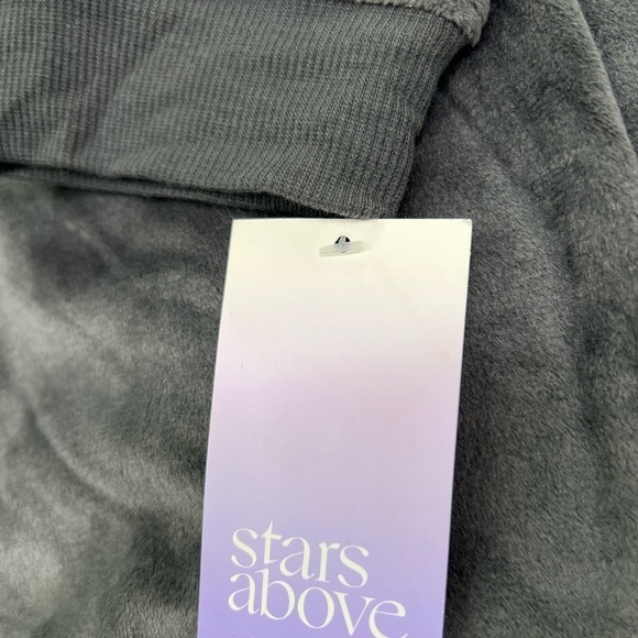 𝅺WOMEN'S Cozy Fleece Lounge Sweatshirt - Stars Above - Gray - Picture 7 of 10